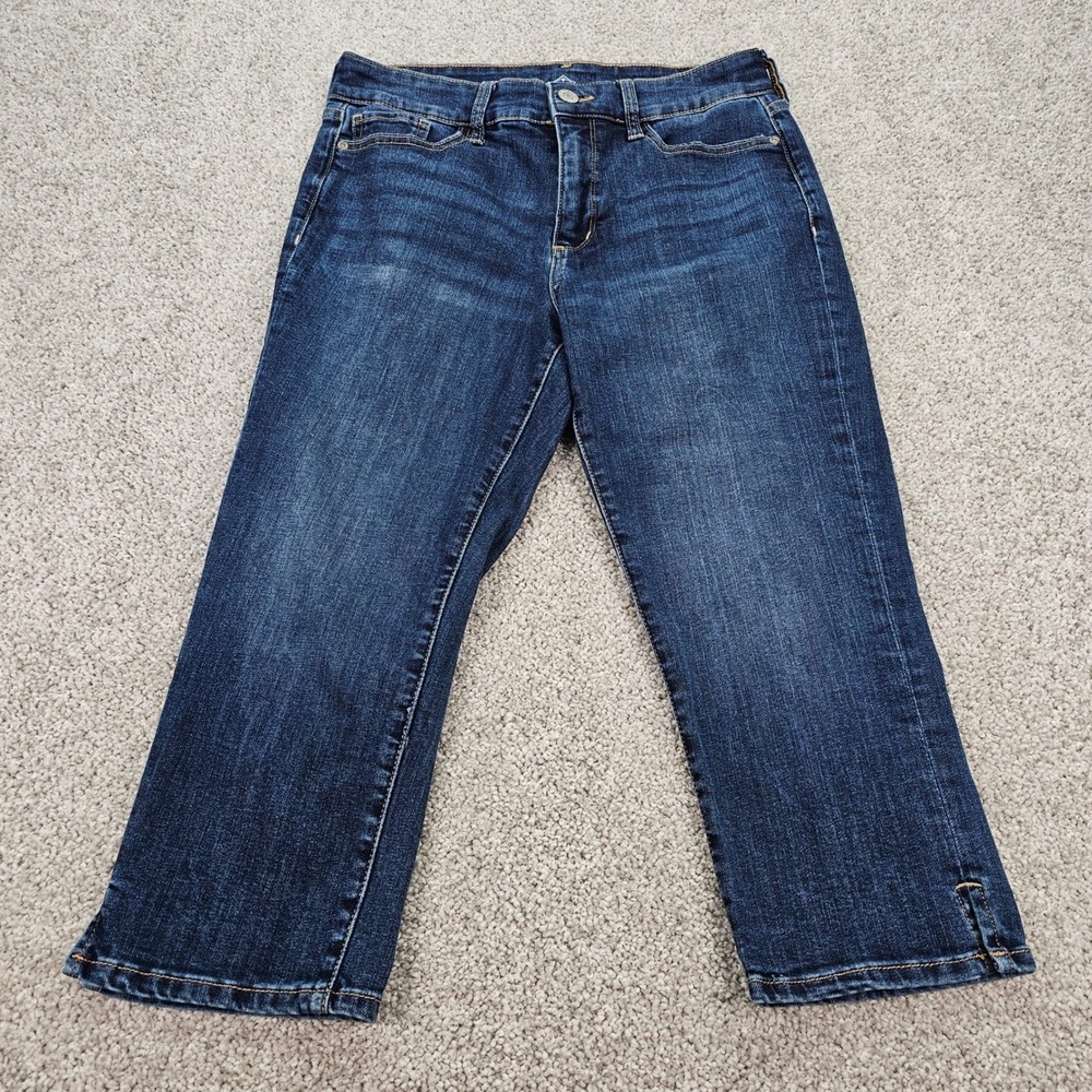 St Johns Bay Capri Jeans Women Blue Denim Cropped Size‎ 4